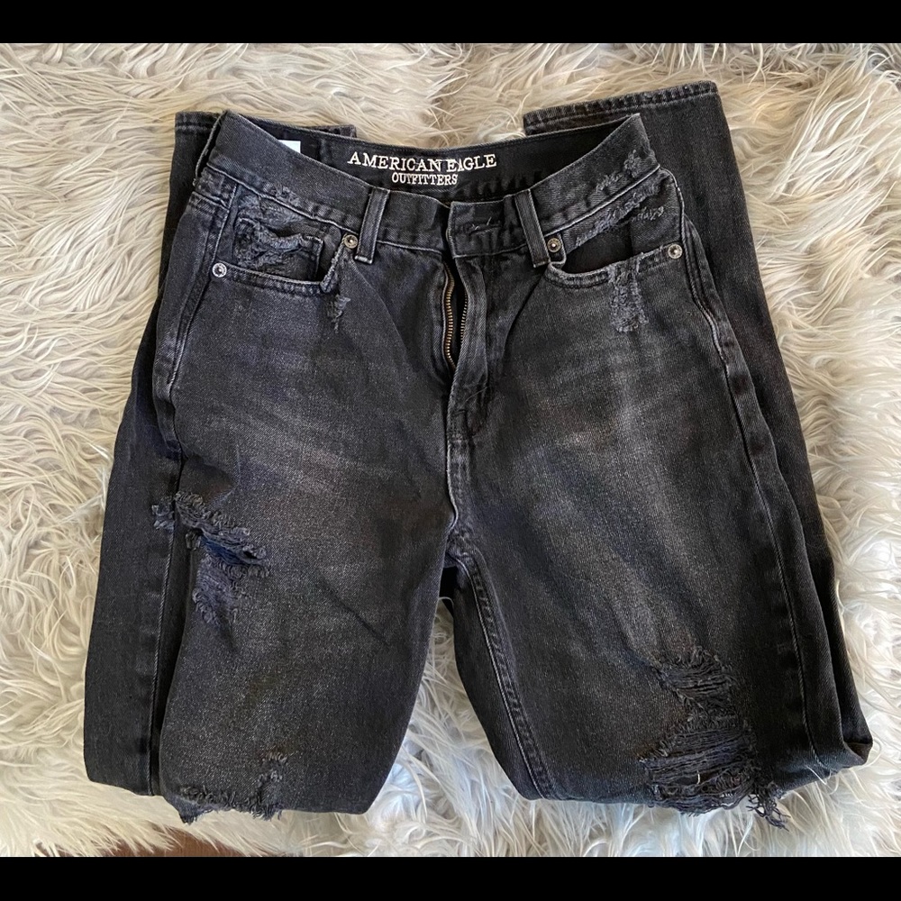 American Eagle Outfitters “Mom Jean” size 0 black jeans